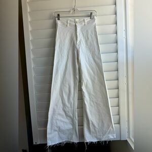 White Zara wide leg jeans